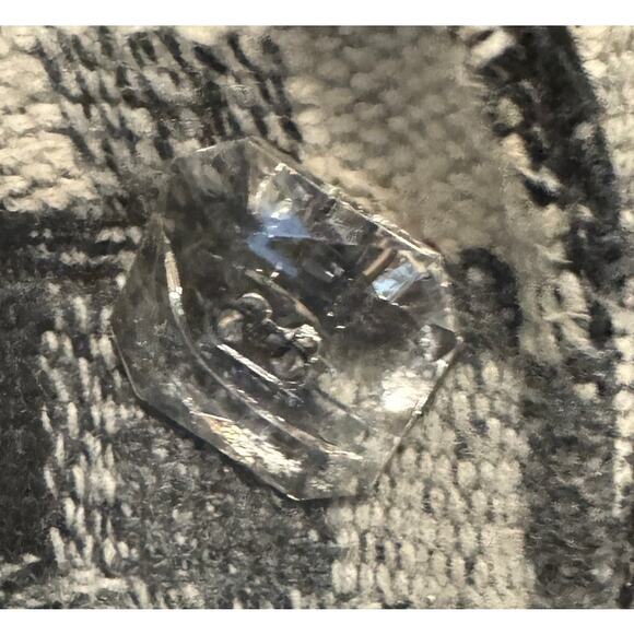 Daytrip Plaid Wool Blend Trench Coat Jacket Peacoat Belted Black Gray Cream L - Picture 9 of 12